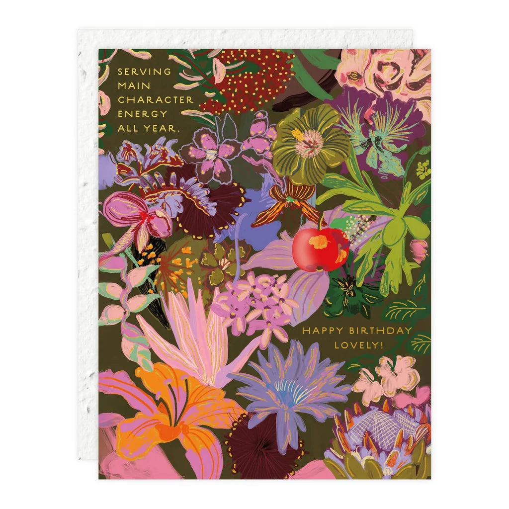 Seedlings, Midnight Blooms Birthday Card