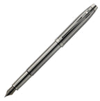 Sheaffer 100 Fountain Pen in Shiny Dark Grey Gunmetal with PVD Trim, Fine