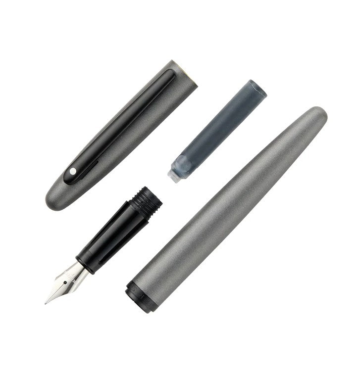 Sheaffer VFM Matte Grey And Matte Black Trim Fountain Pen, Medium
