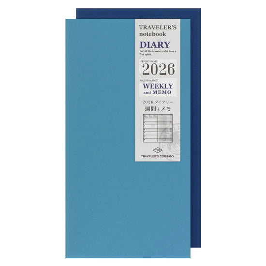 Traveler's Company Notebook Regular Size 2026 Weekly + Memo