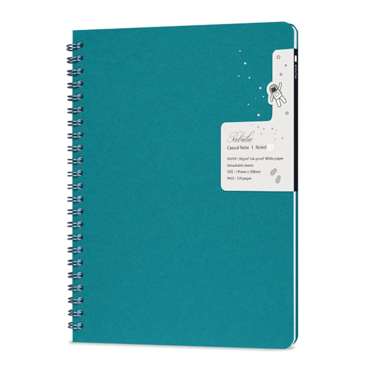 Colorverse Nebula Casual Notebook - Ruled- Turquoise