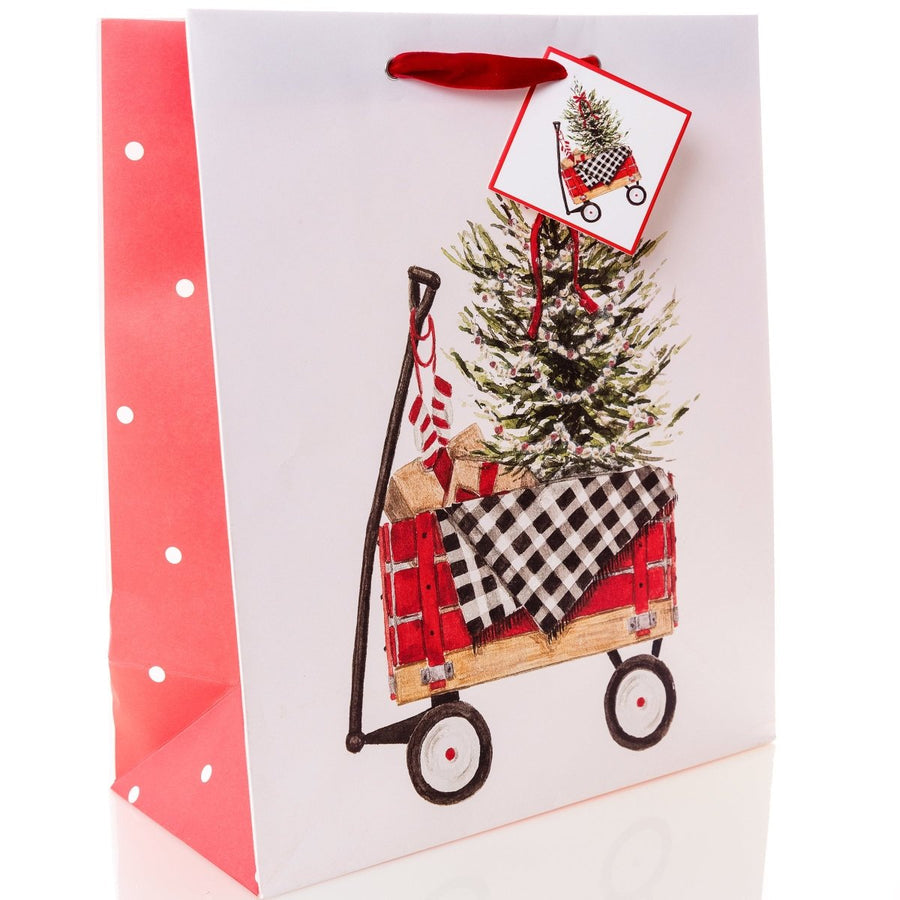 Graphique, Watercolor Icons Holiday Large Gift Bag Set